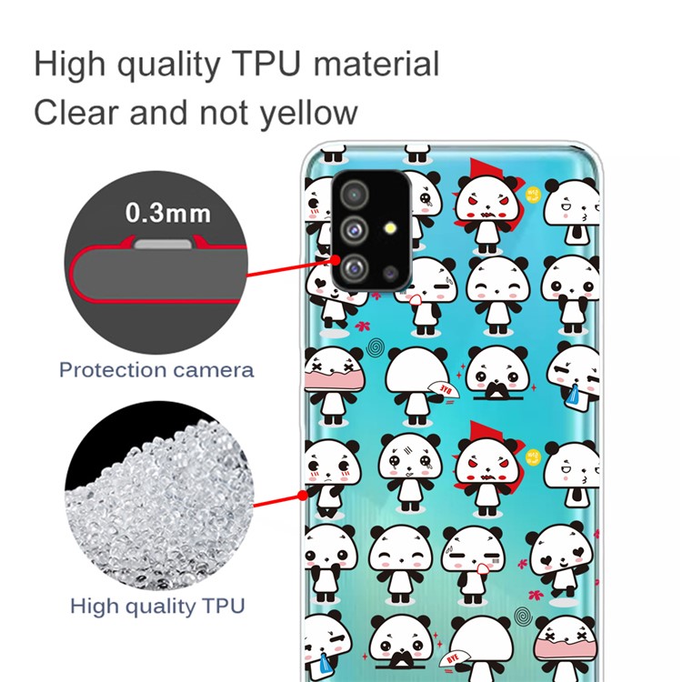 Pattern Printing IMD TPU Phone Case for Samsung Galaxy S20 Plus - Mini Pandas-2