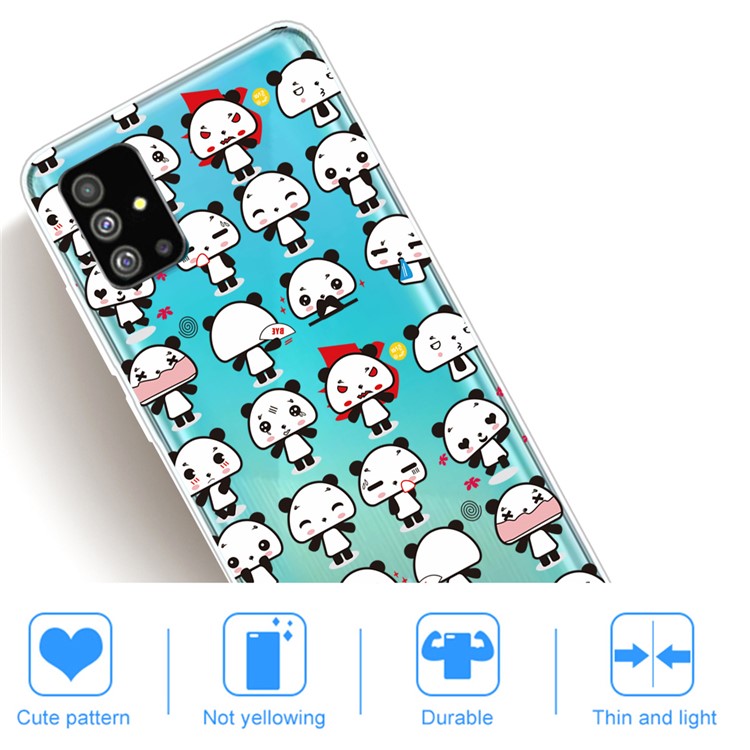 Pattern Printing IMD TPU Phone Case for Samsung Galaxy S20 Plus - Mini Pandas-4