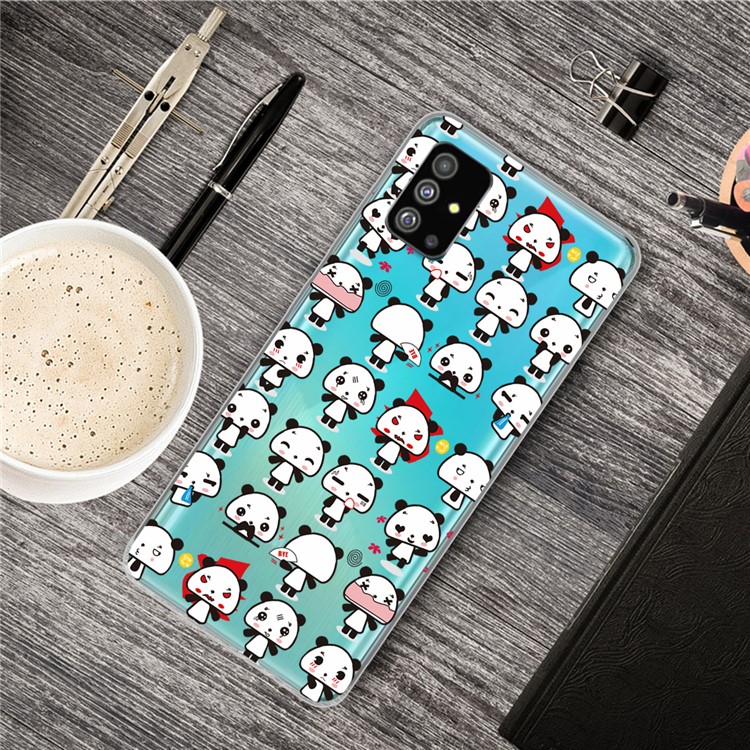 Pattern Printing IMD TPU Phone Case for Samsung Galaxy S20 Plus - Mini Pandas-5