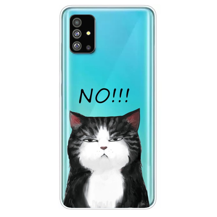 Pattern Printing IMD TPU Back Case for Samsung Galaxy S20 - Fat Cat-1