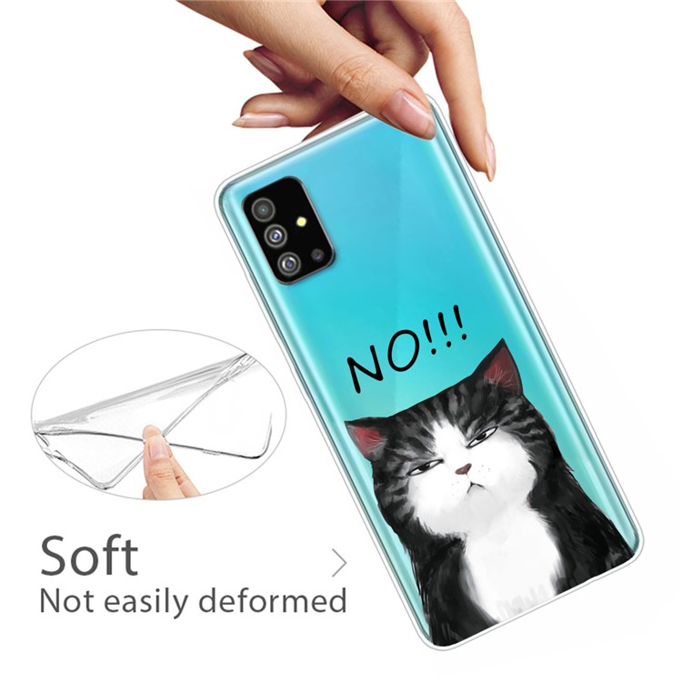 Pattern Printing IMD TPU Back Case for Samsung Galaxy S20 - Fat Cat-3