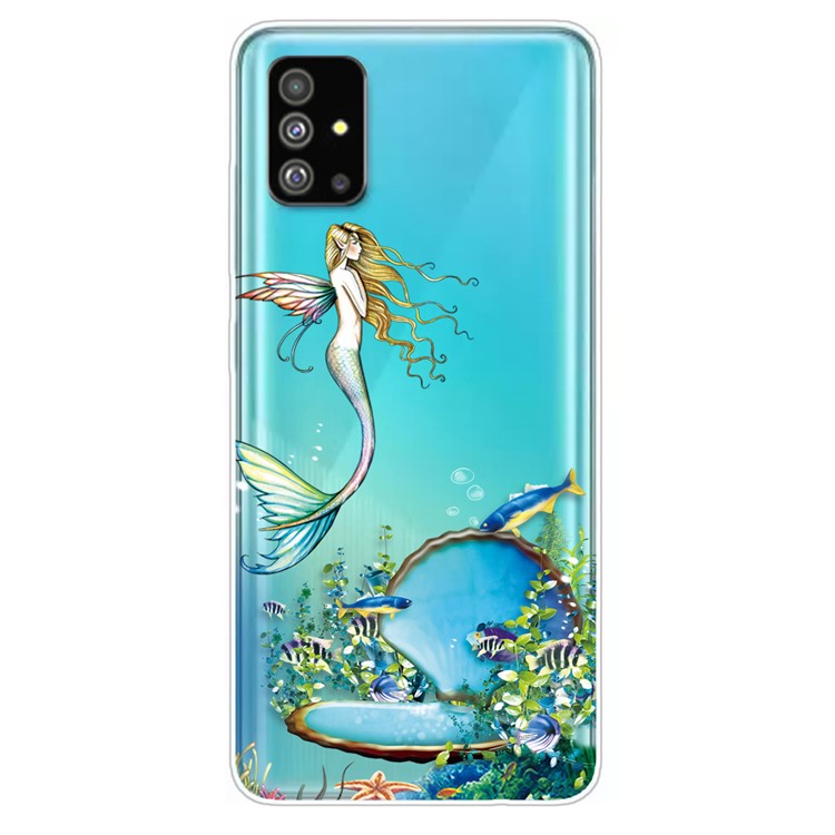 Pattern Printing IMD TPU Back Case for Samsung Galaxy S20 - Mermaid-1
