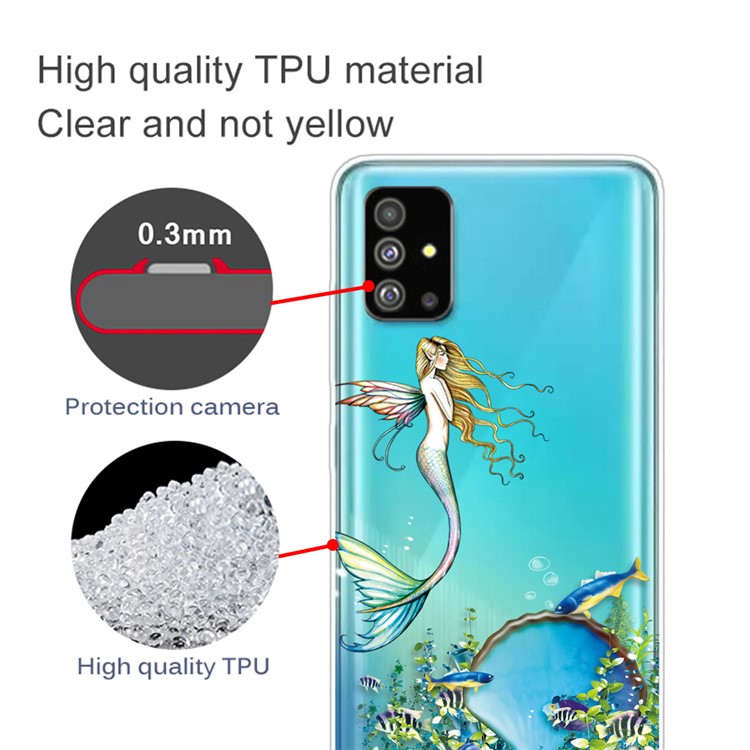 Pattern Printing IMD TPU Back Case for Samsung Galaxy S20 - Mermaid-2