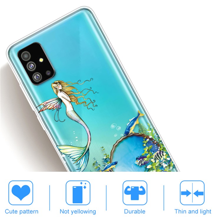 Pattern Printing IMD TPU Back Case for Samsung Galaxy S20 - Mermaid-4