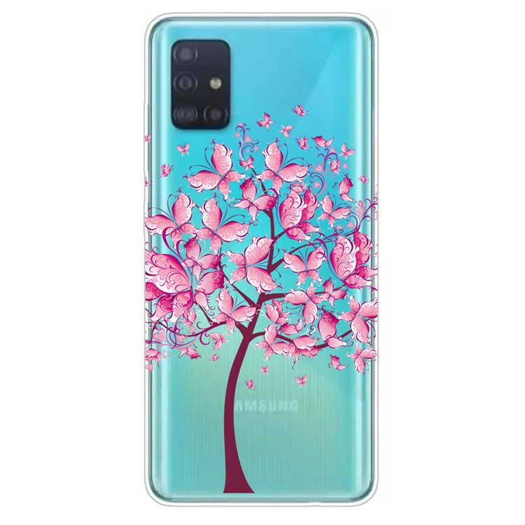 Pattern Printing IMD TPU Back Case for Samsung Galaxy A71 - Flowered Tree-1