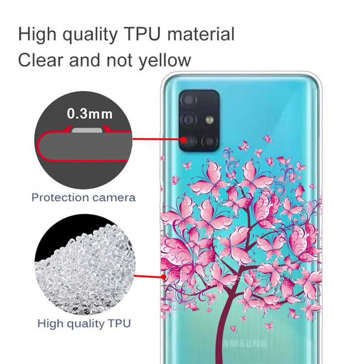 Pattern Printing IMD TPU Back Case for Samsung Galaxy A71 - Flowered Tree-2