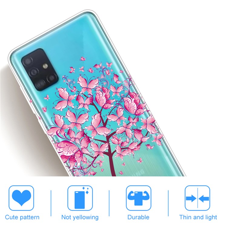 Pattern Printing IMD TPU Back Case for Samsung Galaxy A71 - Flowered Tree-4