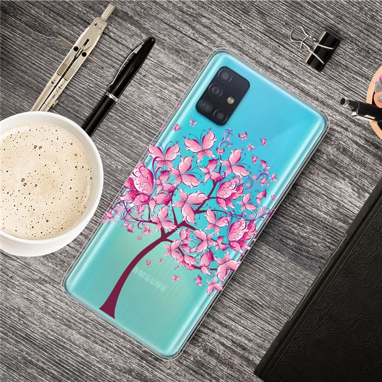 Pattern Printing IMD TPU Back Case for Samsung Galaxy A71 - Flowered Tree-5