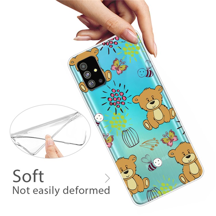 Pattern Printing IMD TPU Case for Samsung Galaxy S20 Plus - Bear-3