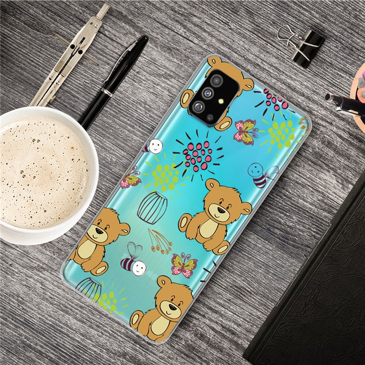 Pattern Printing IMD TPU Case for Samsung Galaxy S20 Plus - Bear-5