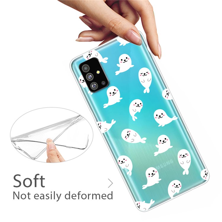 IMD Pattern Printing Soft TPU Back Shell for Samsung Galaxy S20 - Mini Dolphin-3