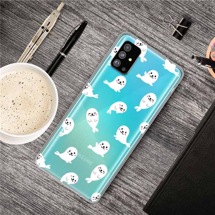 IMD Pattern Printing Soft TPU Back Shell for Samsung Galaxy S20 - Mini Dolphin-5