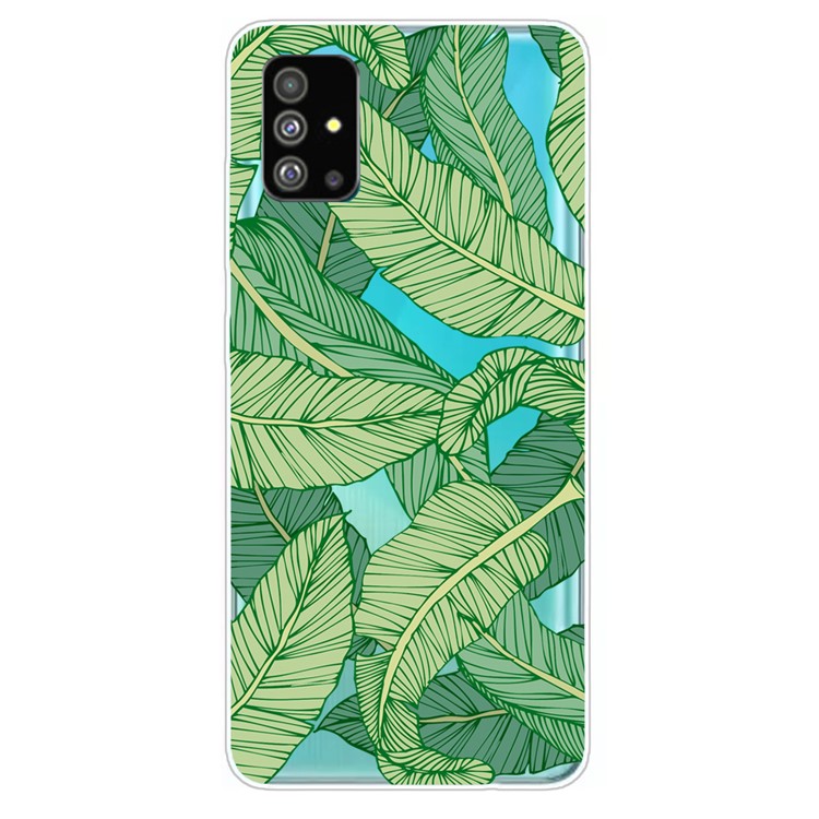 IMD Pattern Printing Soft TPU Back Shell for Samsung Galaxy S20 - Banana Leaves-1