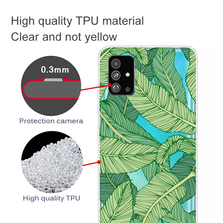 IMD Pattern Printing Soft TPU Back Shell for Samsung Galaxy S20 - Banana Leaves-2