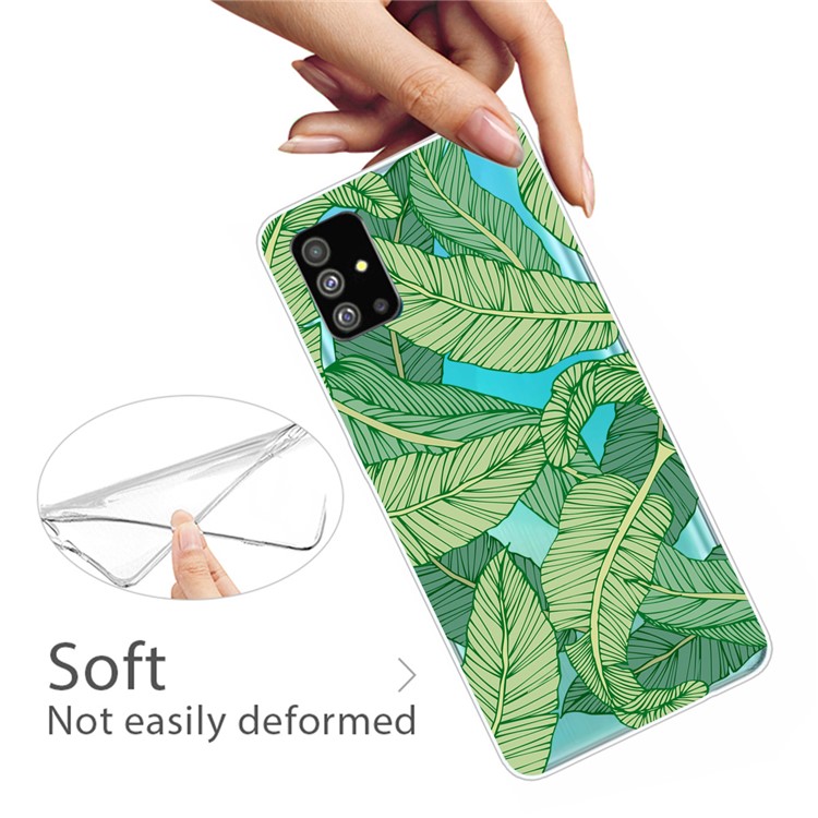 IMD Pattern Printing Soft TPU Back Shell for Samsung Galaxy S20 - Banana Leaves-3