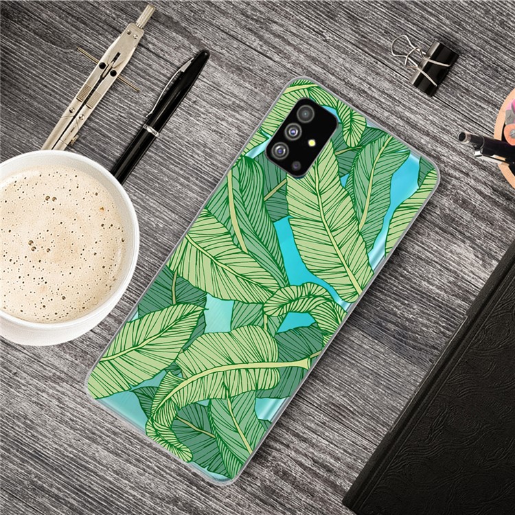 IMD Pattern Printing Soft TPU Back Shell for Samsung Galaxy S20 - Banana Leaves-5