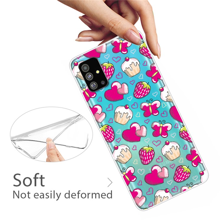 IMD Pattern Printing Soft TPU Back Shell for Samsung Galaxy S20 - Cup Cakes-3