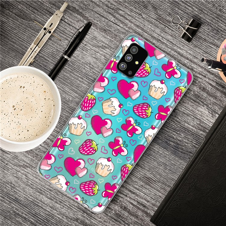 IMD Pattern Printing Soft TPU Back Shell for Samsung Galaxy S20 - Cup Cakes-5