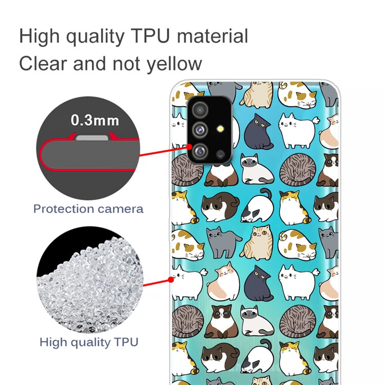 IMD Pattern Printing Soft TPU Back Shell for Samsung Galaxy S20 - Mini Animals-2