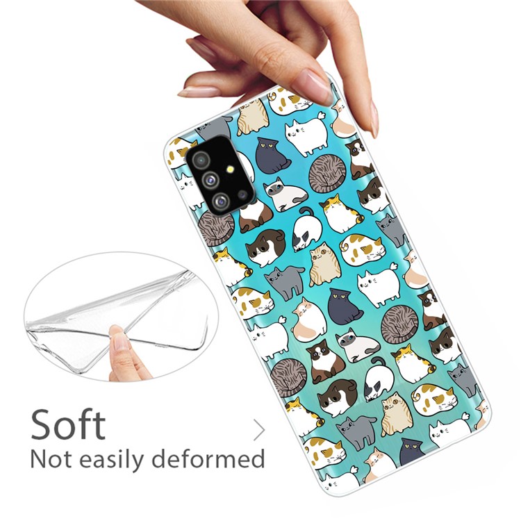 IMD Pattern Printing Soft TPU Back Shell for Samsung Galaxy S20 - Mini Animals-3