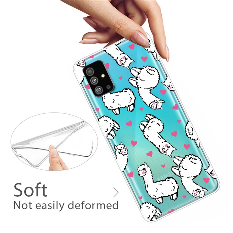 IMD Pattern Printing Soft TPU Back Shell for Samsung Galaxy S20 - Alpaca-3