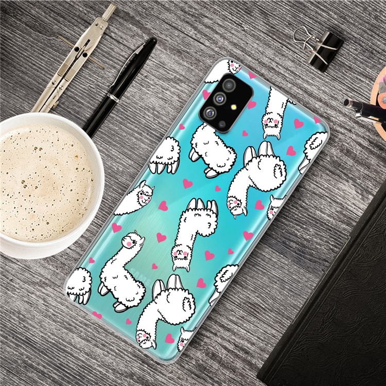 IMD Pattern Printing Soft TPU Back Shell for Samsung Galaxy S20 - Alpaca-5