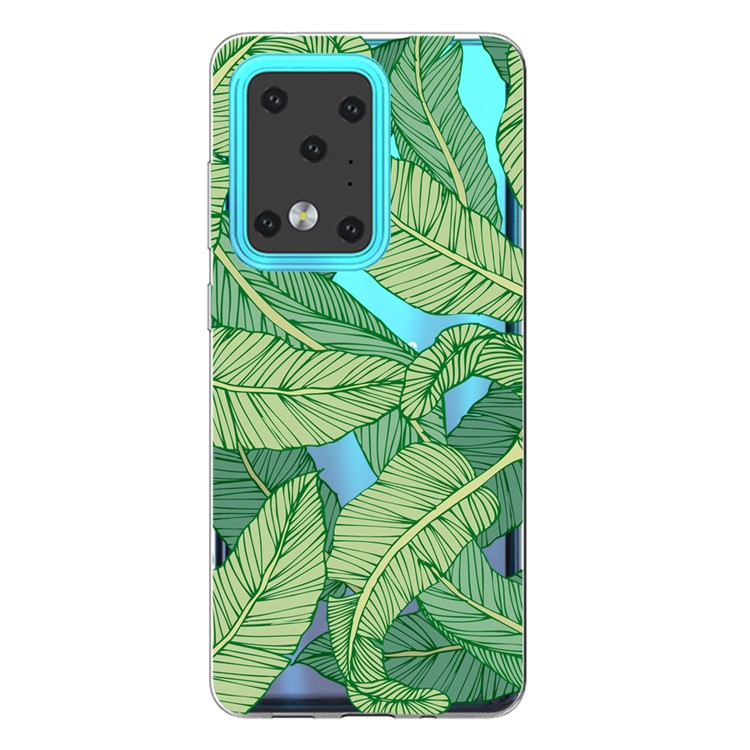 IMD Pattern Printing Soft TPU Phone Cover for Samsung Galaxy S20 Ultra - Banana Leaves-1