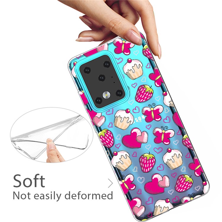 IMD Pattern Printing Soft TPU Phone Cover for Samsung Galaxy S20 Ultra - Cup Cakes-3