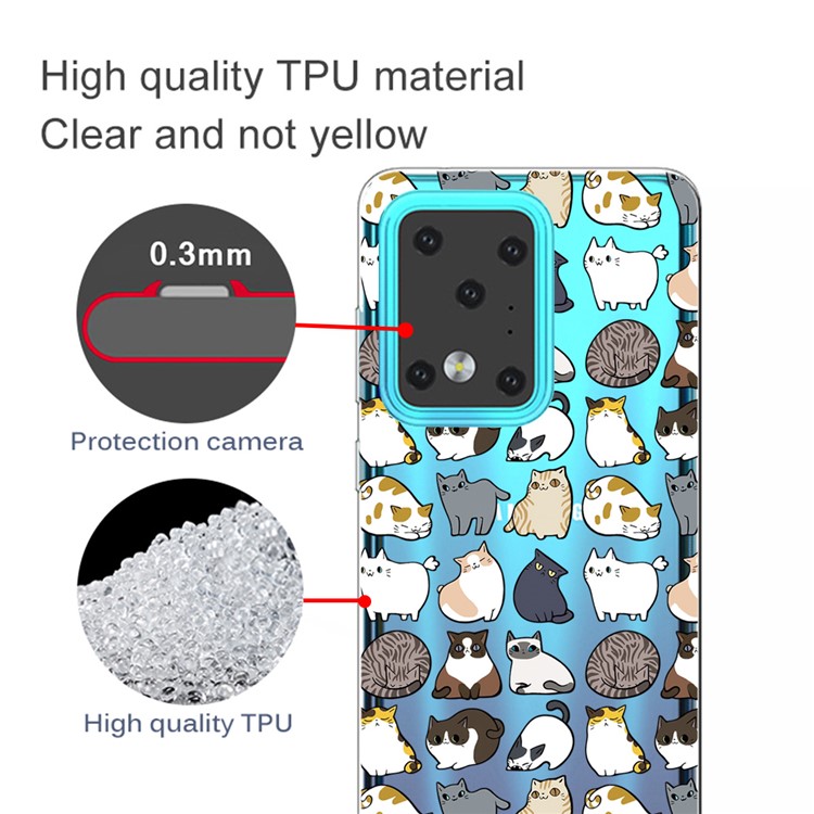 IMD Pattern Printing Soft TPU Phone Cover for Samsung Galaxy S20 Ultra - Mini Animals-2