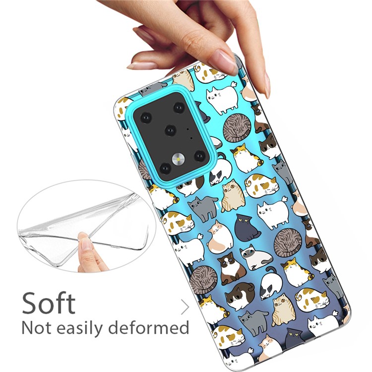 IMD Pattern Printing Soft TPU Phone Cover for Samsung Galaxy S20 Ultra - Mini Animals-3