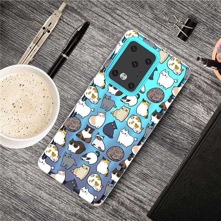 IMD Pattern Printing Soft TPU Phone Cover for Samsung Galaxy S20 Ultra - Mini Animals-5