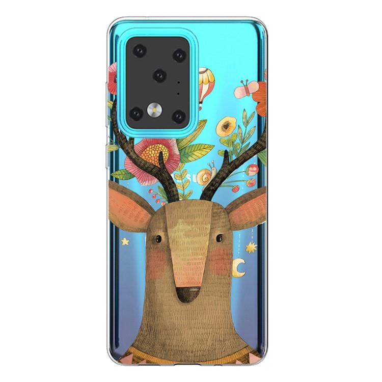 IMD Pattern Printing Soft TPU Phone Cover for Samsung Galaxy S20 Ultra - Elk-1