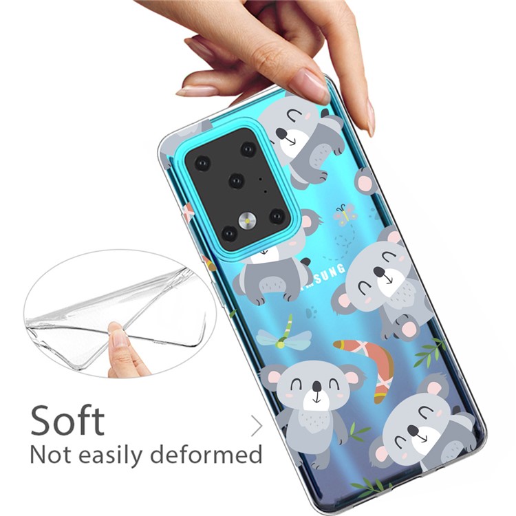 Pattern Printing IMD Clear TPU Phone Case for Samsung Galaxy S20 Ultra - Koala-3