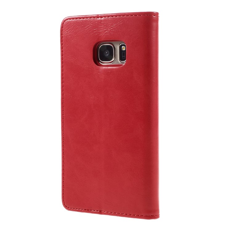 MERCURY GOOSPERY Blue Moon Leather Wallet Case for Samsung Galaxy S7 G930 - Red-2