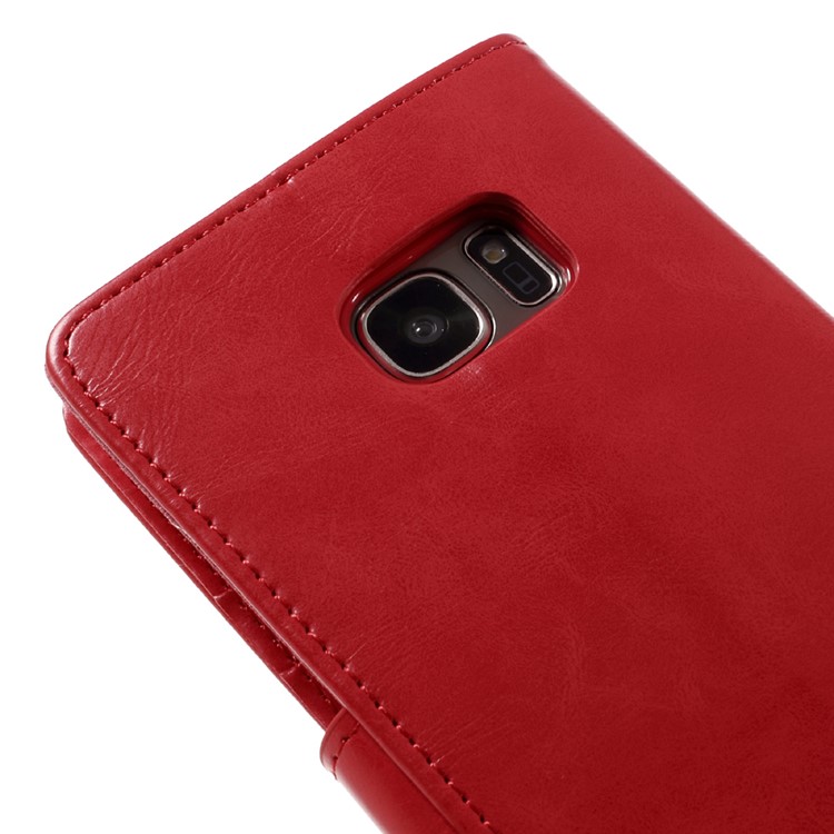 MERCURY GOOSPERY Blue Moon Leather Wallet Case for Samsung Galaxy S7 G930 - Red-9