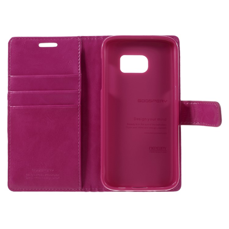 MERCURY GOOSPERY Blue Moon Stand Leather Cover for Samsung Galaxy S7 G930 - Rose-10