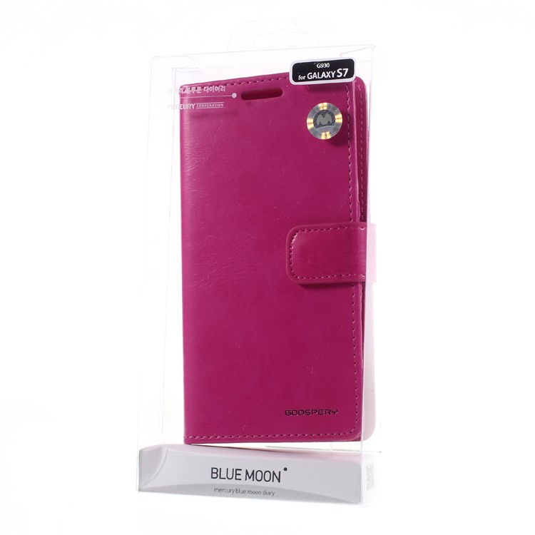MERCURY GOOSPERY Blue Moon Stand Leather Cover for Samsung Galaxy S7 G930 - Rose-11