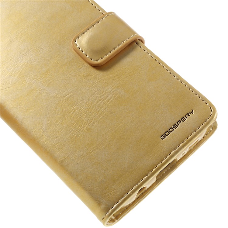 MERCURY GOOSPERY Blue Moon Leather Flip Cover for Samsung Galaxy S7 G930 - Gold-7