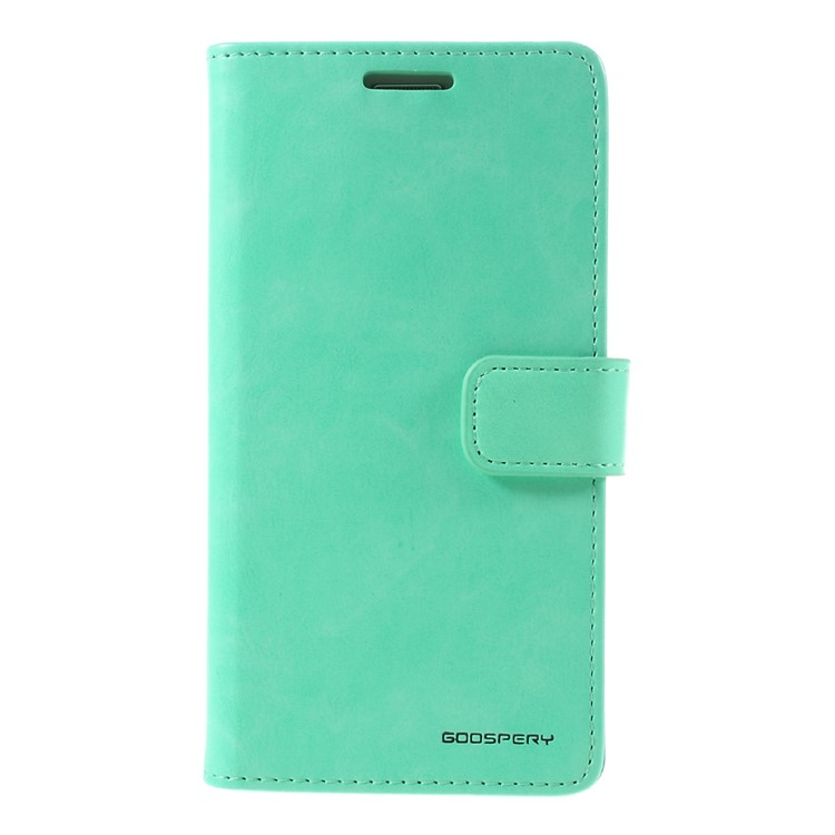 MERCURY GOOSPERY Blue Moon Leather Cover Card Holder for Samsung S7 G930 - Cyan-3