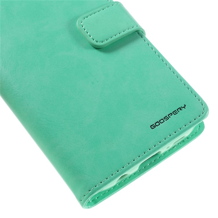 MERCURY GOOSPERY Blue Moon Leather Cover Card Holder for Samsung S7 G930 - Cyan-8