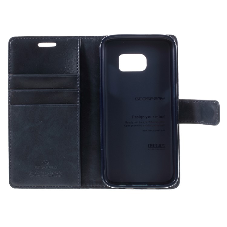 MERCURY GOOSPERY Blue Moon Leather Case for Samsung Galaxy S7 G930 - Dark Blue-10