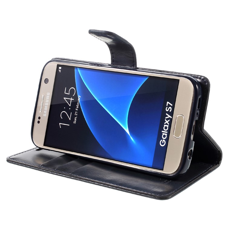 MERCURY GOOSPERY Blue Moon Leather Case for Samsung Galaxy S7 G930 - Dark Blue-4