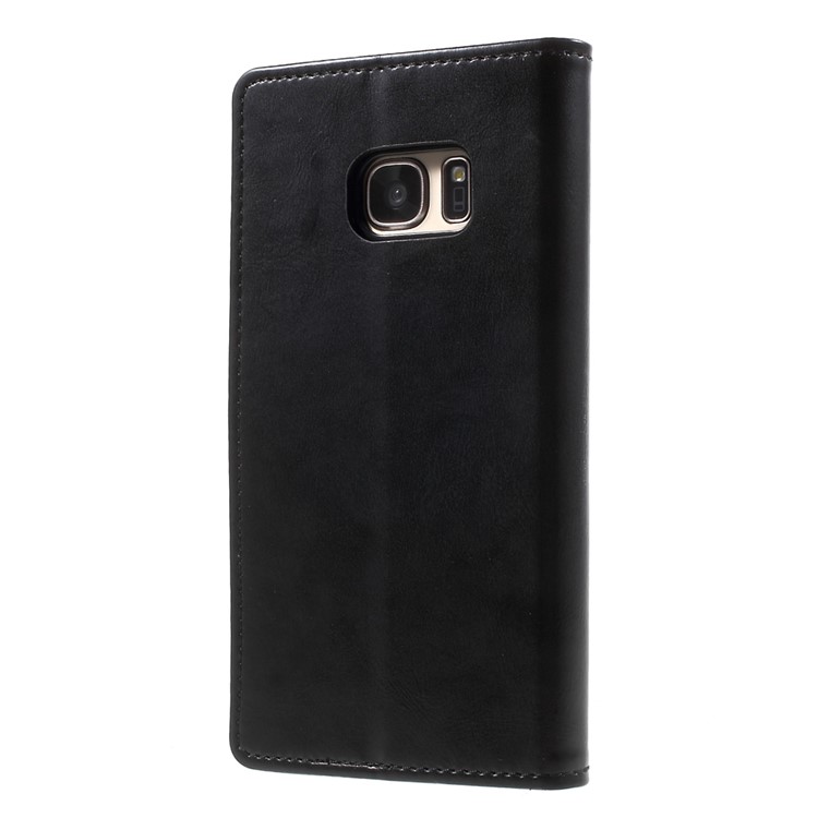 MERCURY GOOSPERY Blue Moon Leather Stand Case for Samsung Galaxy S7 G930 - Black-2
