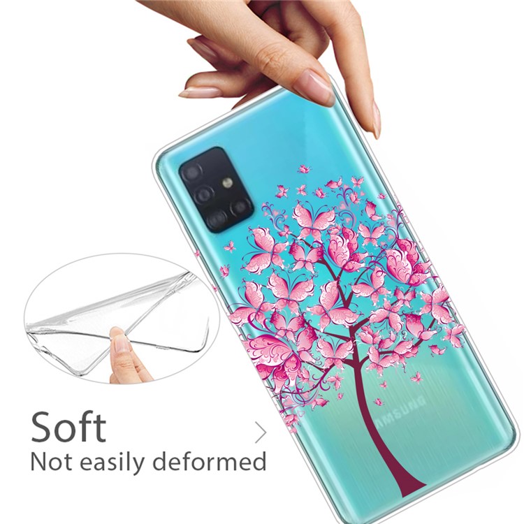 Pattern Printing IMD TPU Shell Case for Samsung Galaxy A51 - Flowered Tree-3