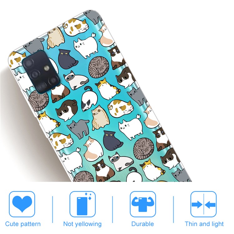 Pattern Printing IMD TPU Shell Case for Samsung Galaxy A51 - Cartoon Animals-4