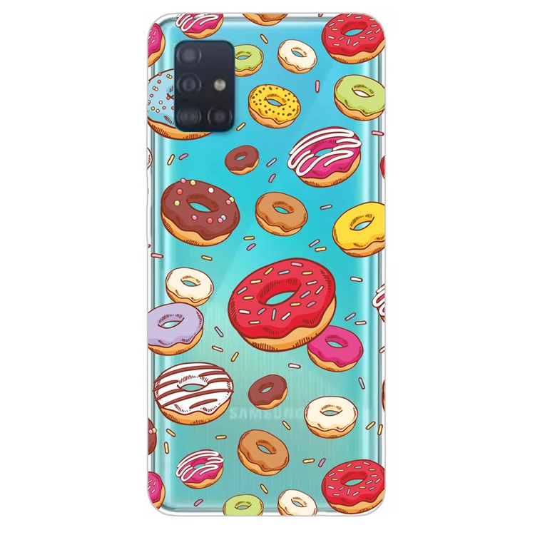 Pattern Printing IMD TPU Soft Cell Phone Case for Samsung Galaxy A51 - Donuts-1