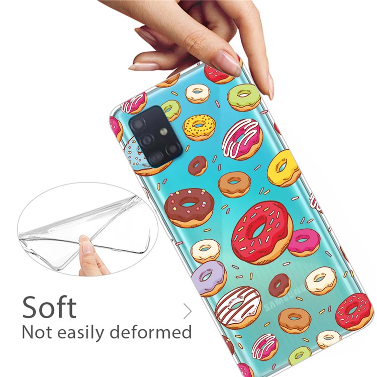 Pattern Printing IMD TPU Soft Cell Phone Case for Samsung Galaxy A51 - Donuts-3