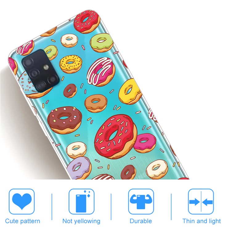Pattern Printing IMD TPU Soft Cell Phone Case for Samsung Galaxy A51 - Donuts-4