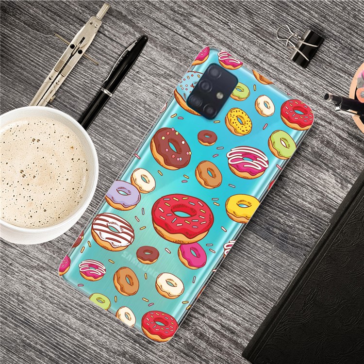 Pattern Printing IMD TPU Soft Cell Phone Case for Samsung Galaxy A51 - Donuts-5
