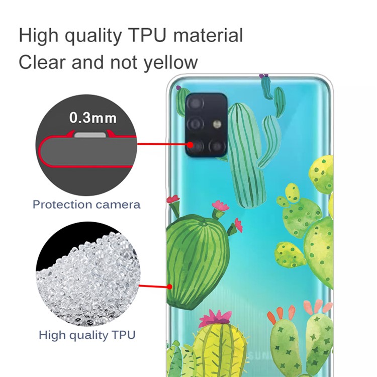 Pattern Printing IMD TPU Soft Cell Phone Case for Samsung Galaxy A51 - Cactus-2